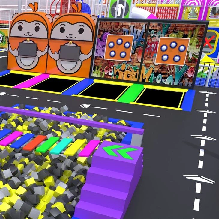 تازہ ترین ٹرامپولین پارک انٹرایکٹو دیوار